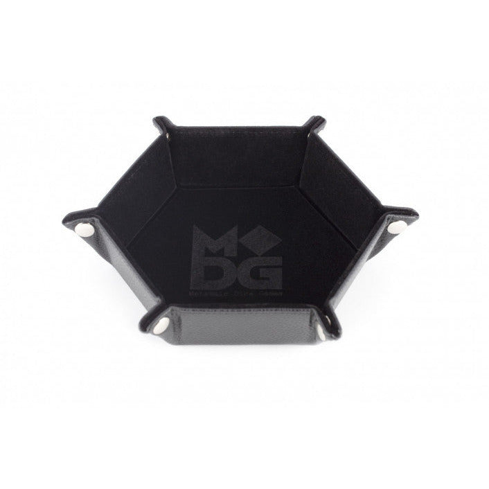 MDG Hexagon Fold Up Dice Tray - Black