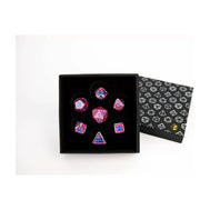 Leadlight Blue/Pink/Silver - Metal RPG Dice Set (LPG)