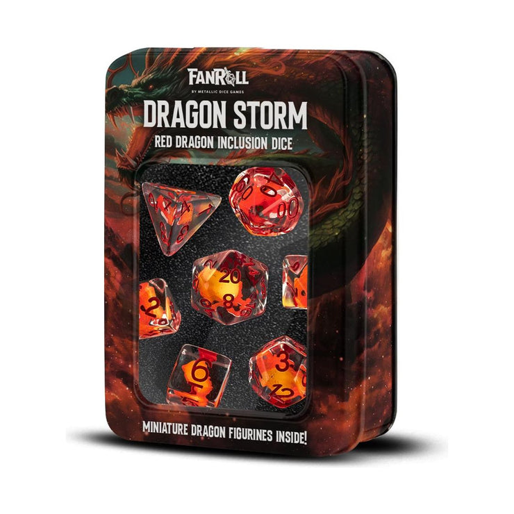MDG Inclusion Resin Dice Set - Dragon Storm: Red Dragon