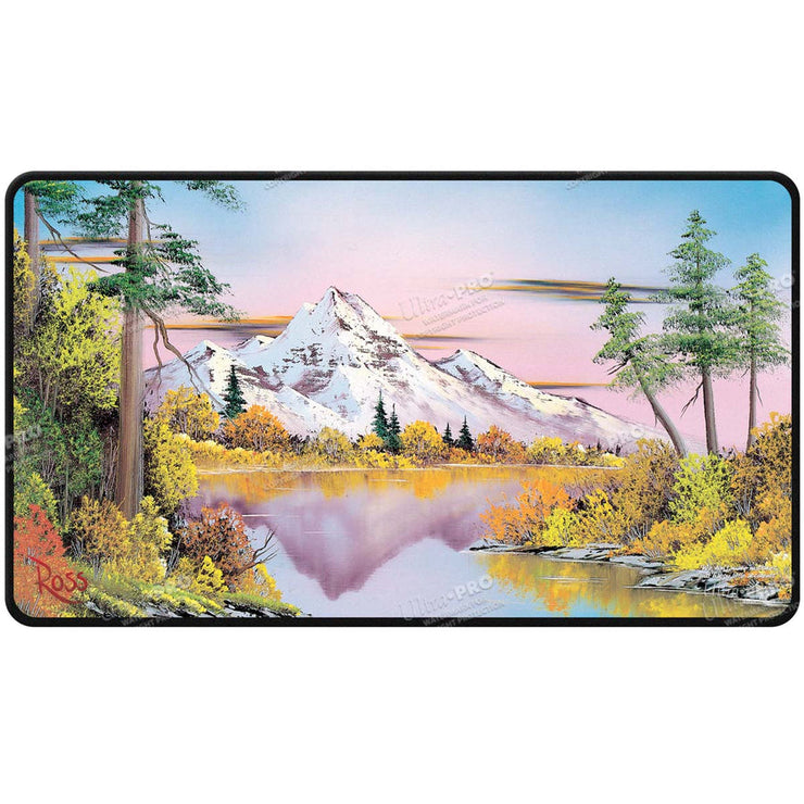 Ultra Pro Playmat - Bob Ross Mighty Mountain Lake Black Stitched