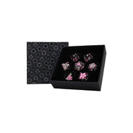 Inscripted Sakura Pink Black - Metal RPG Dice Set (LPG)