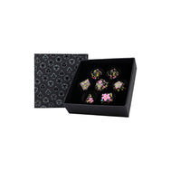 Inscripted Sakura Pastel Black - Metal RPG Dice Set (LPG)