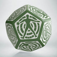 Q-Workshop D12 Hit Location - Green & White Die