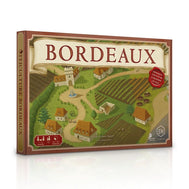 Board game box for 'Viticultue: Bordeaux' with vineyard illustration on a white background
