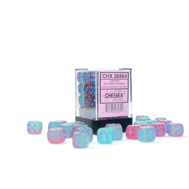 Gemini Luminary 12mm D6 Gel Green-Pink/Blue (36) (CHX2684)