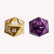 Dual Spindown Dice - Mage Gold/White & Purple/Pink (LPG)