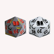 Dual Spindown Dice - Mage White/Black & Silver/Orange (LPG)