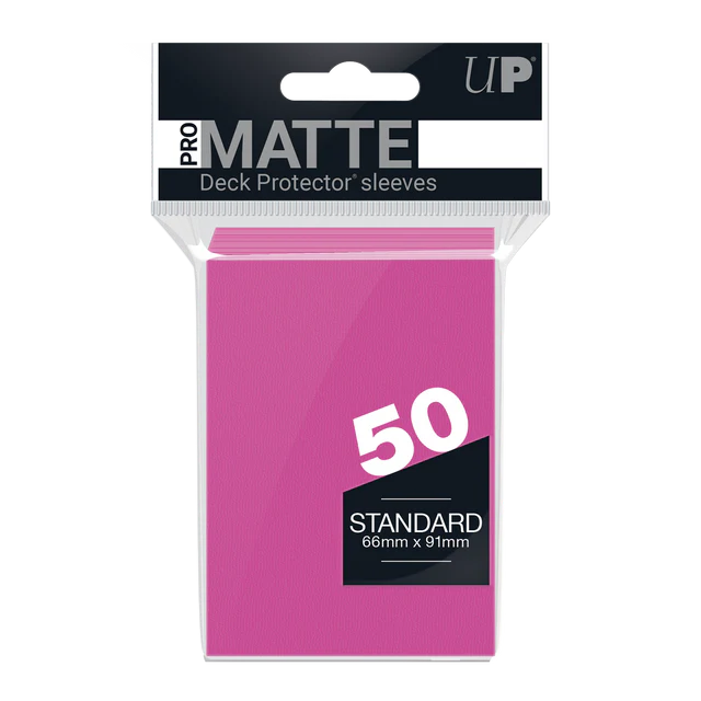 Ultra Pro - Pro-Matte Standard Deck Protector Sleeves - Bright Pink (50pk)