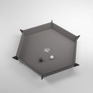 Magnetic Dice Tray: XL Hexangonal - Gray/Black