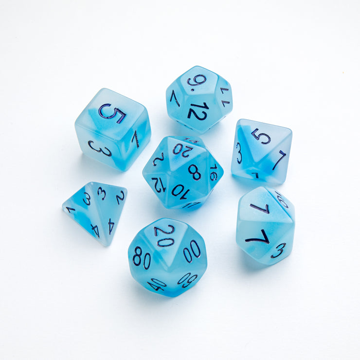 Icy Crumbs RPG Dice Set (7) - Gamegenic Glow Series