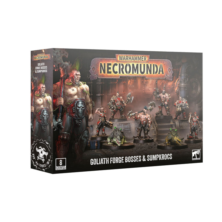 Necromunda Goliath Forge Bosses and Sumpkrocs