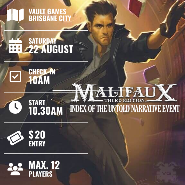 Malifaux: Index of the Untold Narrative Event @ Brisbane City