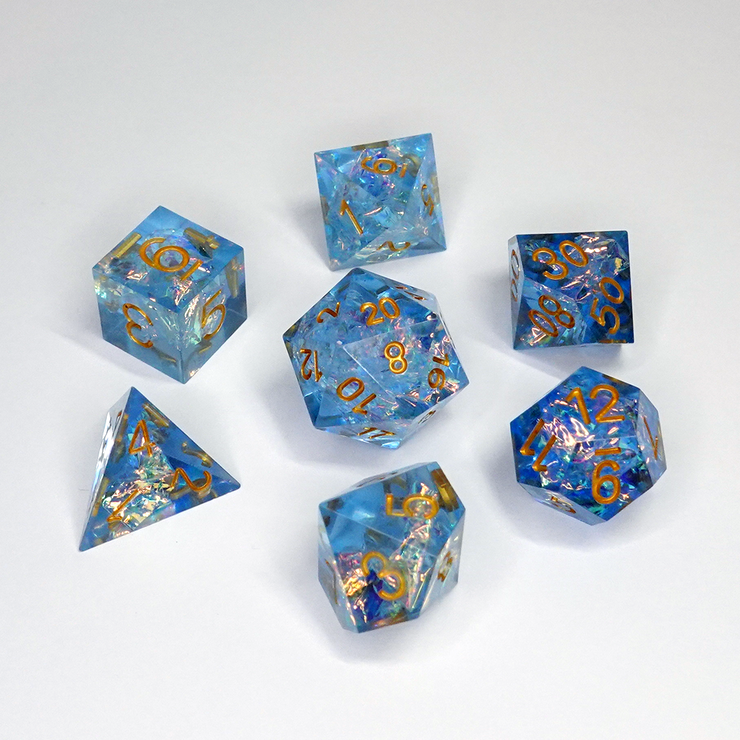 Sharp Edge Resin Dice Set - Mana (CC)