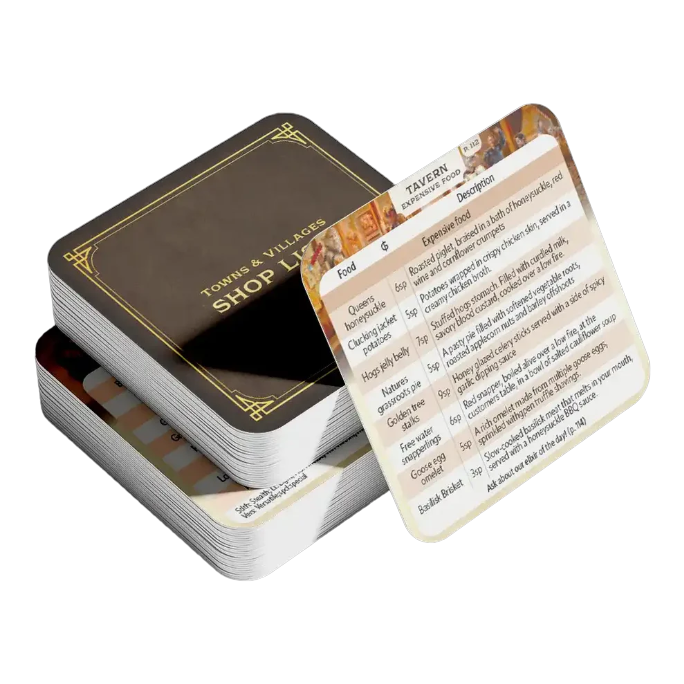 Towns & Villages Shop Cards - Worlds at a Glance