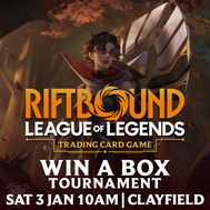 Clayfield Riftbound: Origins Win-a-Box - Sat Jan 3