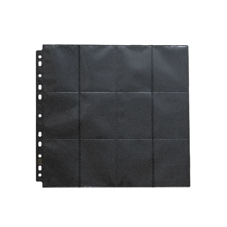 Dragon Shield: 24 Pocket Side Loading Pages (Single Page) Black