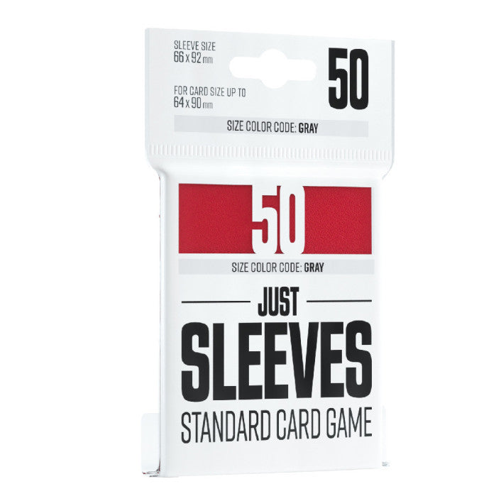 Red Standard Card Game Sleeves (50) - Just Sleeves