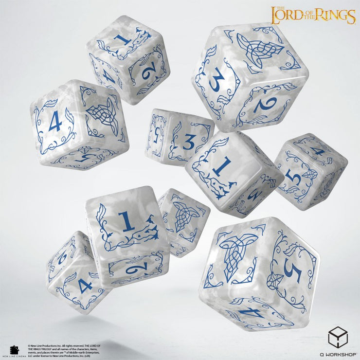 Stone: The Lord of the Rings Rivendell 10xD6 Dice Set - Q Workshop