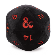 Jumbo D20 Plush - Black and Red Dungeons & Dragons