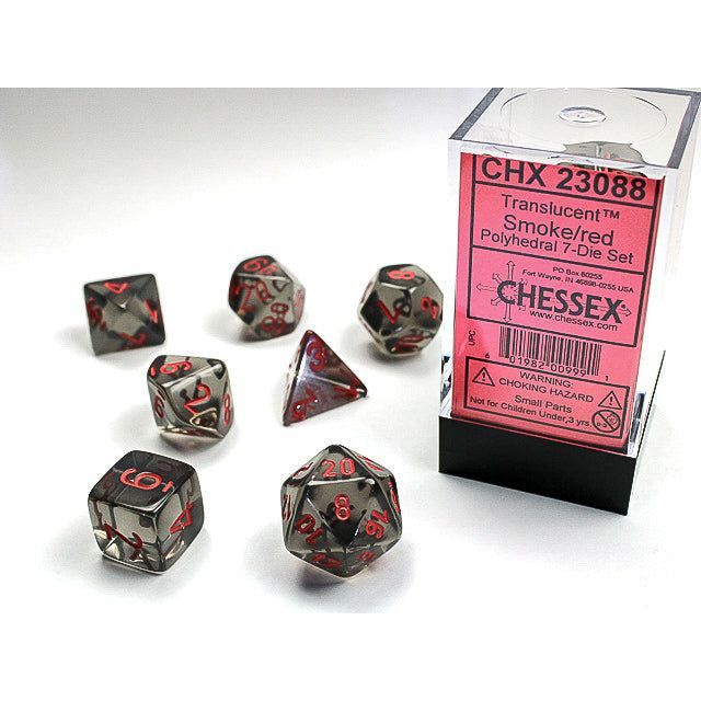 Translucent Smoke w/Red - 7 Die Set (CHX23088)