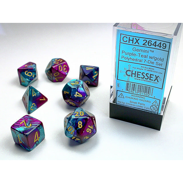 Gemini Purple-Teal w/Gold - 7 Die Set (CHX26449)