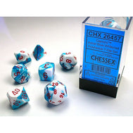 Gemini Astral Blue White w/Red 7-Die Set (CHX26457)