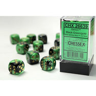 Gemini 16mm D6 Black-Green/Gold (12) (CHX26639)