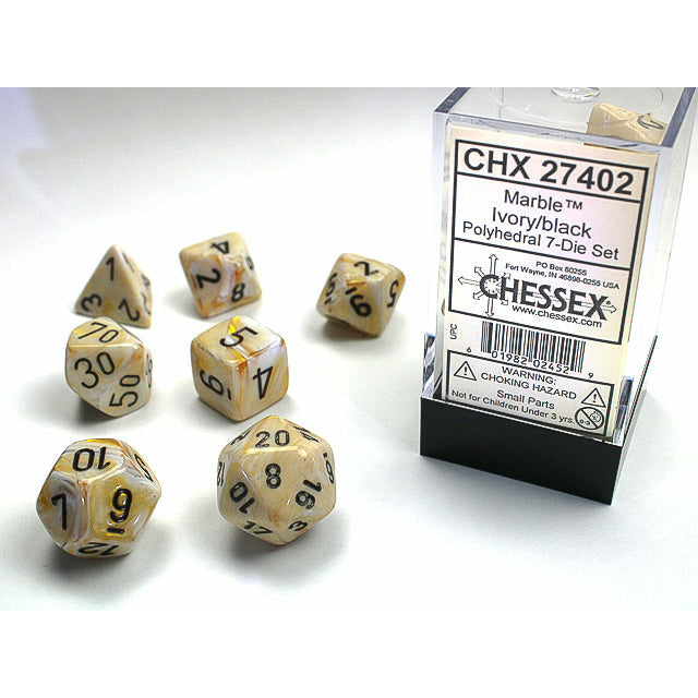 Marble Ivory w/Black - 7 Die Set (CHX27402)