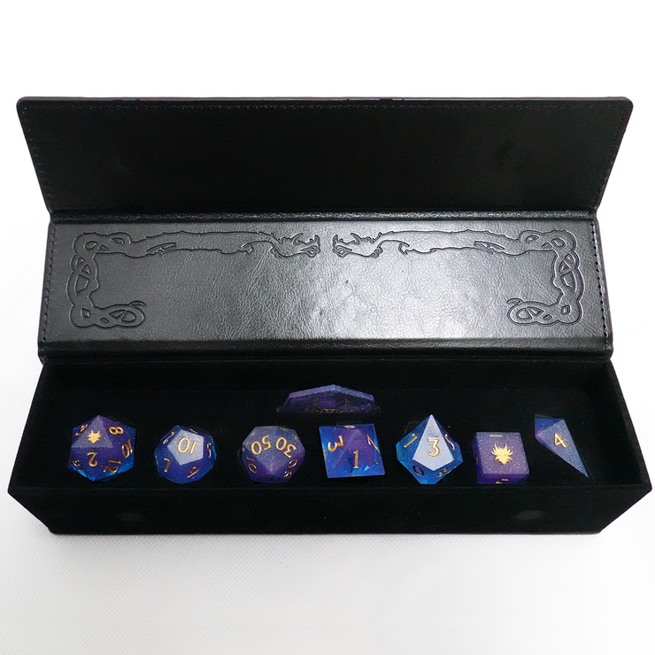 Sharp Edge Resin Dice Set - Jacaranda (CC)