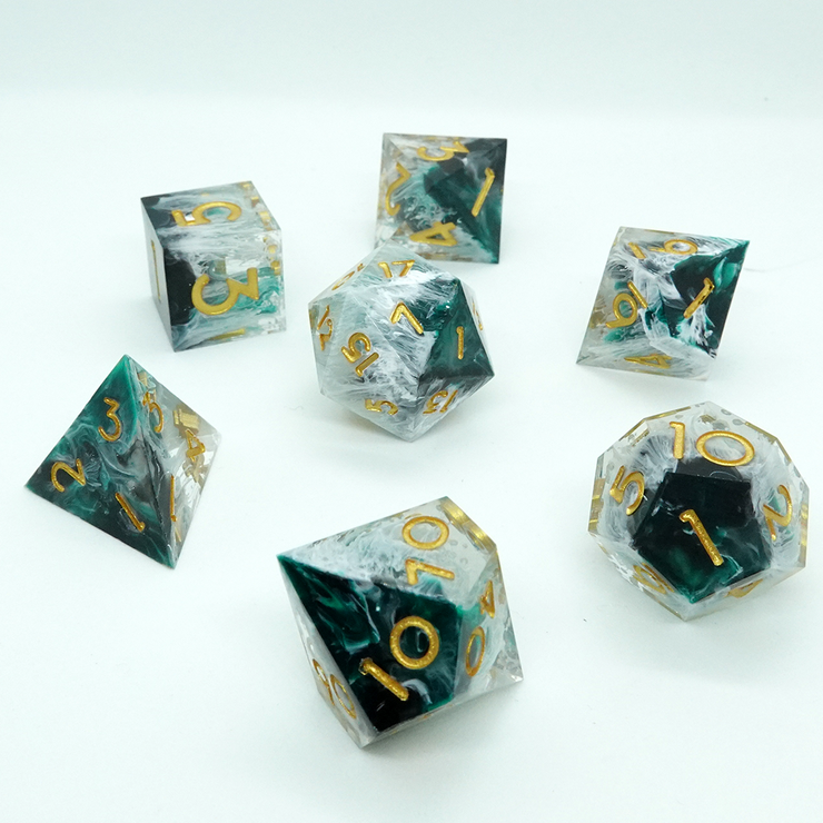 Sharp Edge Resin - Tides Clear Green White Swirl (CC)