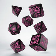 Call of Cthulhu Black & Magenta Dice Set (7)
