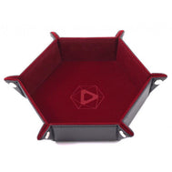 Folding Hex Dice Tray: Red Velvet