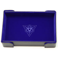 Folding Rectangle Magnetic Dice Tray: Blue Velvet