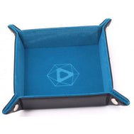 Folding Square Dice Tray: Teal Velvet