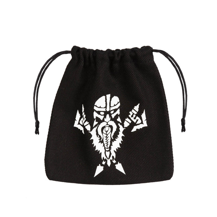 Dice Bag - Dwarven Black and White