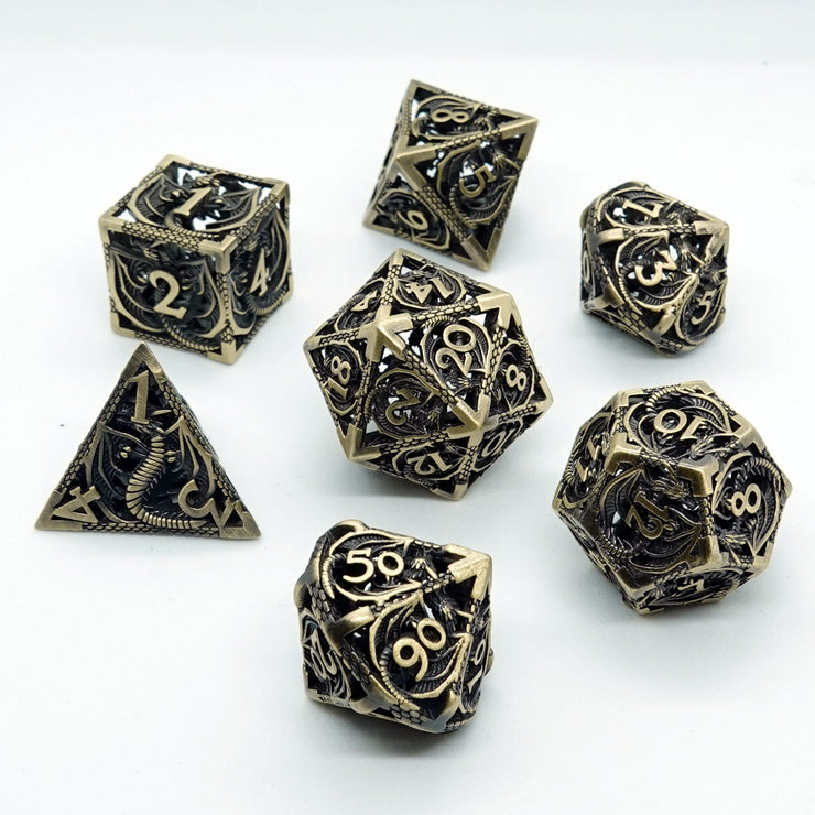 Hollow Metal Dice Set - Hoard (CC)