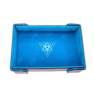 Folding Rectangle Magnetic Dice Tray: Teal Velvet