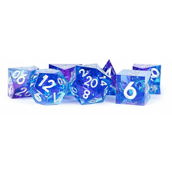 MDG Sharp Edge Resin Dice Set - Oceanic Flare