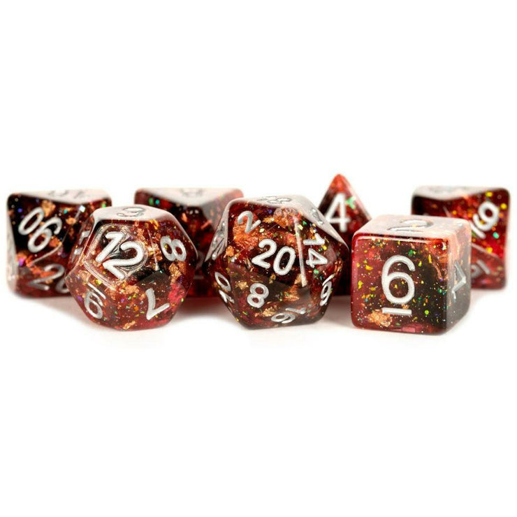 MDG Resin Eternal Dice Set - Fire