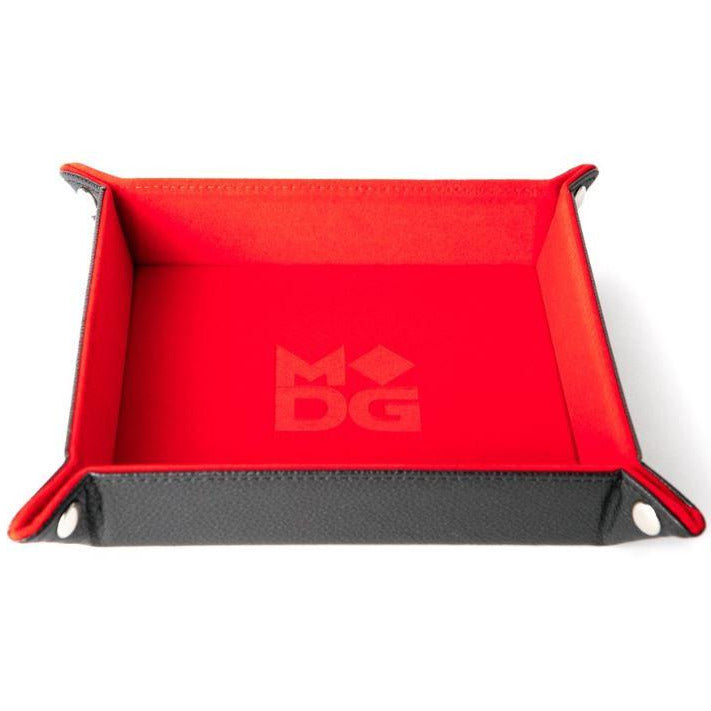 MDG Velvet Folding Dice Tray - Red (10"x10")